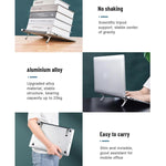 2 pezzi Supporto di raffreddamento invisibile per laptop, smartphone e tablet, 110034 Light Gray