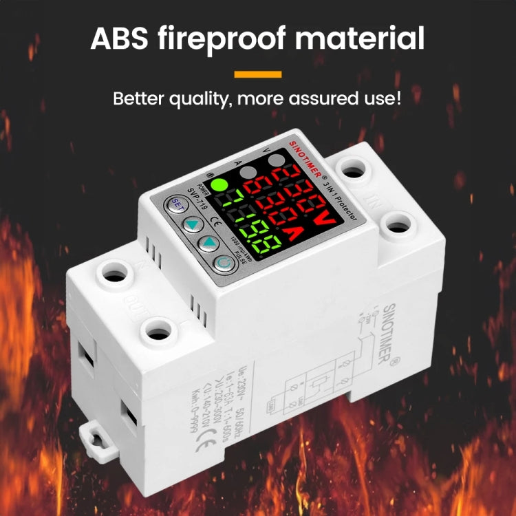 Protezione sovratensione e voltmetro SINOTIMER SVP-719 40A e 63A