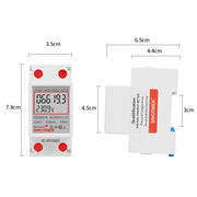 SINOTIMER DDS6619 80A 230V Din Rail Misuratore di energia monofase Tensione Corrente Misuratore di potenza, Without Backlight, With Backlight