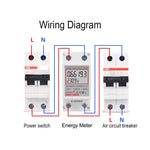 Misuratore energia monofase DDS6619 80A 230V DIN Rail