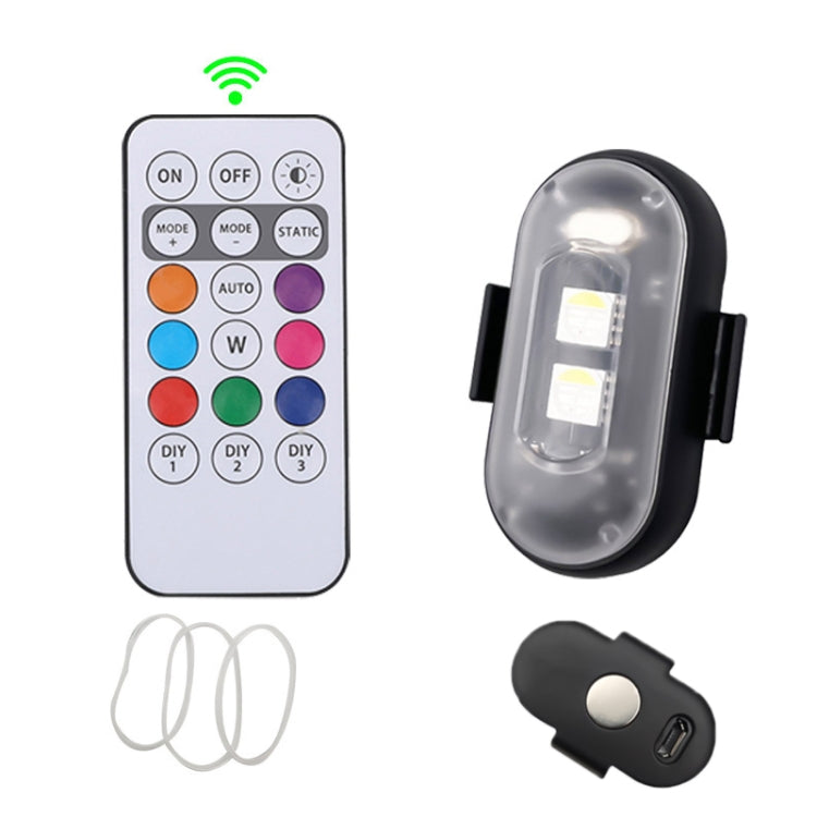 Spia lampeggiante colorata universale per motocicletta con telecomando senza fili, Paste Type, Magnetic Type