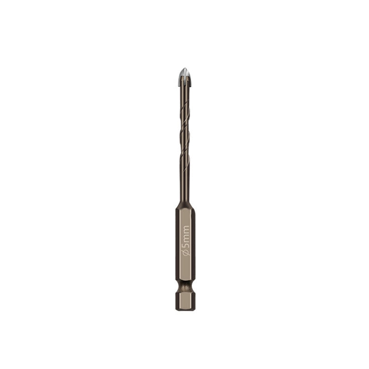 Punte da trapano in lega con gambo esagonale, flauto a spirale, piastrelle di vetro, driver a quattro bordi, 3mm, 4mm, 5mm, 6mm, 8mm, 10mm, 12mm