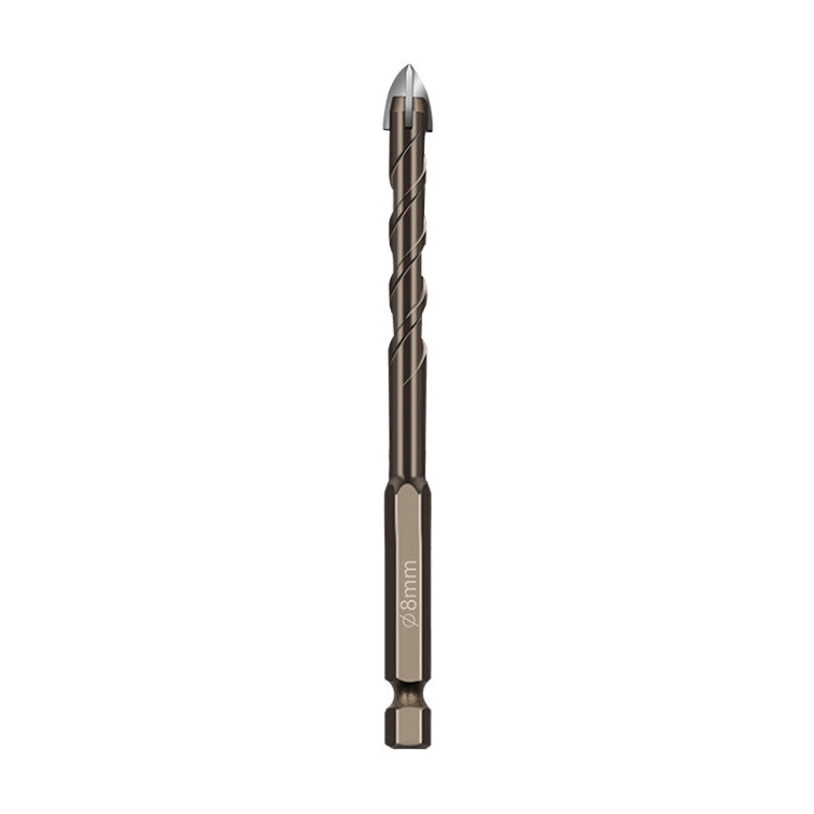 Punte da trapano in lega con gambo esagonale, flauto a spirale, piastrelle di vetro, driver a quattro bordi, 3mm, 4mm, 5mm, 6mm, 8mm, 10mm, 12mm