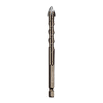 Punte da trapano in lega con gambo esagonale, flauto a spirale, piastrelle di vetro, driver a quattro bordi, 3mm, 4mm, 5mm, 6mm, 8mm, 10mm, 12mm