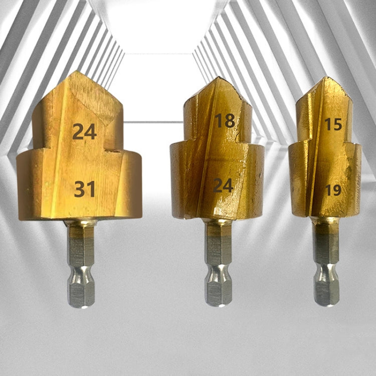 Punte per trapano a gradini PPR con gambo esagonale Strumenti per la riparazione e il collegamento di perdite, #20, #25, #32