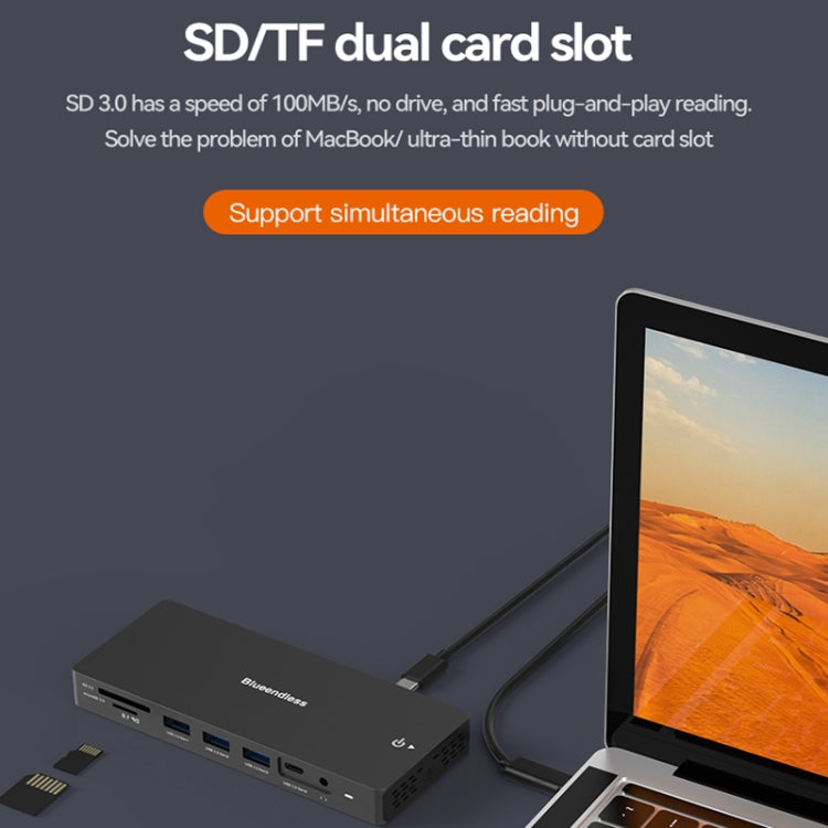 Stazione di docking Blueendless 12 in 1 HDMI 8K e DP