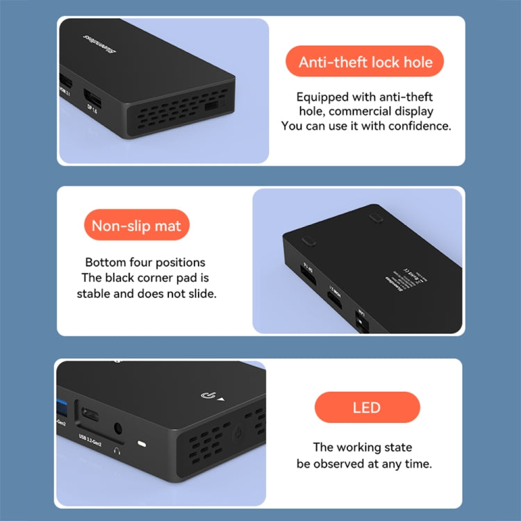 Stazione di docking Blueendless 12 in 1 HDMI 8K e DP