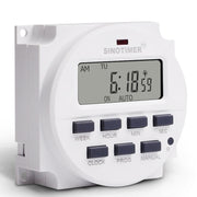 SINOTIMER TM618SH Timer digitale LCD a intervallo di 1 secondo, relè di tempo programmabile, 110V, 220V, 24V, 12V, 5V