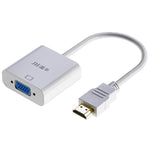 Cavo adattatore JINGHUA HDMI a VGA convertitore video per laptop, No Audio Black, No Audio White, With Audio White, With Audio Black