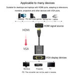 Cavo adattatore JINGHUA HDMI a VGA convertitore video per laptop, No Audio Black, No Audio White, With Audio White, With Audio Black