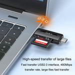 Lettore schede SD e TF USB 2.0 Type-C 2 in 1