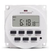 Interruttore timer elettronico digitale programmabile settimanale 7 giorni, SINOTIMER TM618N-1 110V, SINOTIMER TM618N-2 220V, SINOTIMER TM618N-3 24V, SINOTIMER TM618N-4 12V, SINOTIMER TM618N-6V