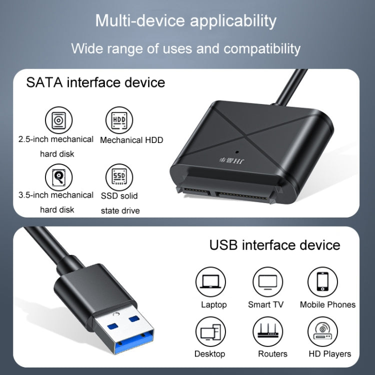 Cavo adattatore JINGHUA USB3.0 a SATA HDD per disco rigido esterno HDD SSD da 2,5/3,5 pollici