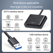 Cavo adattatore JINGHUA USB3.0 a SATA HDD per disco rigido esterno HDD SSD da 2,5/3,5 pollici
