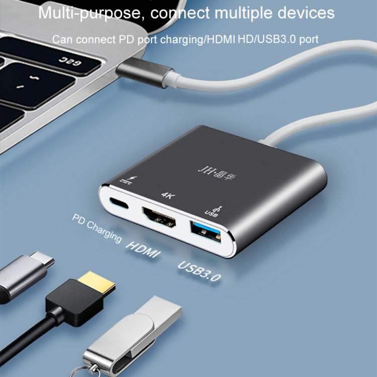 Docking Station 3 in 1 Tipo-C con HDMI 4K e USB 3.0