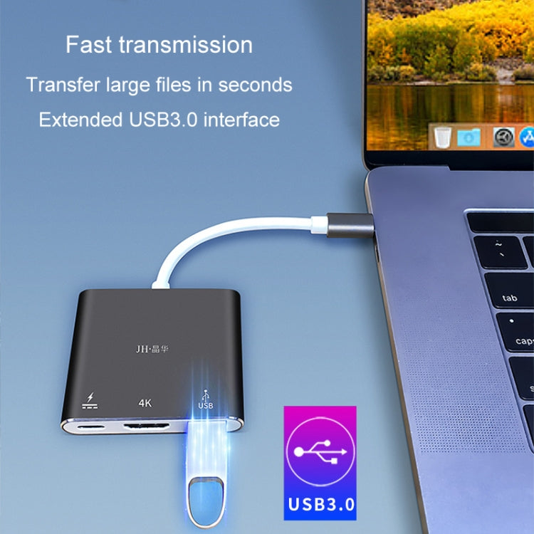 Docking Station 3 in 1 Tipo-C con HDMI 4K e USB 3.0
