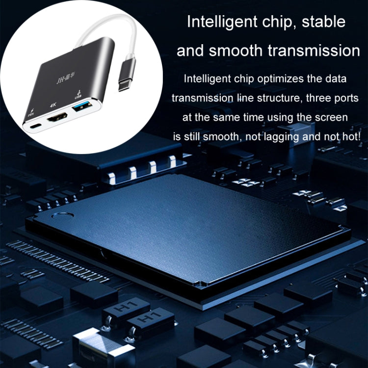 Docking Station 3 in 1 Tipo-C con HDMI 4K e USB 3.0