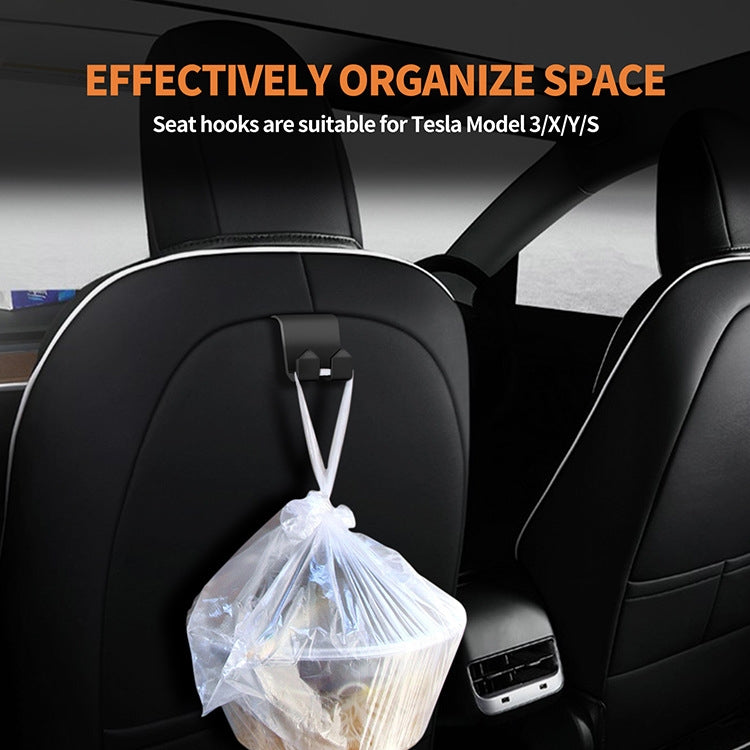 Per Tesla Model 3/Y 2 pezzi gancio in plastica per poggiatesta sedile posteriore