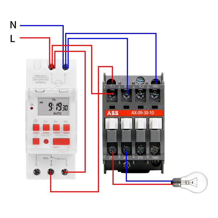 Interruttore timer digitale programmabile 30A SINOTIMER TM919B