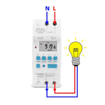 Controller temporizzazione ciclo automatico 16A guida DIN