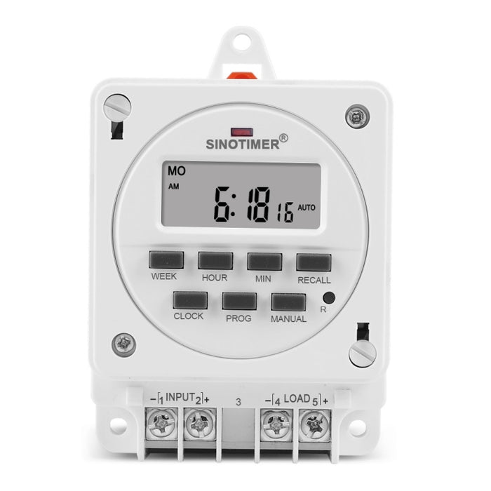 Timer digitale programmabile intelligente da 7 giorni, interruttore da 16 A, controller con base di montaggio, SINOTIMER TM618E -2 220V, SINOTIMER TM618E -4 12V