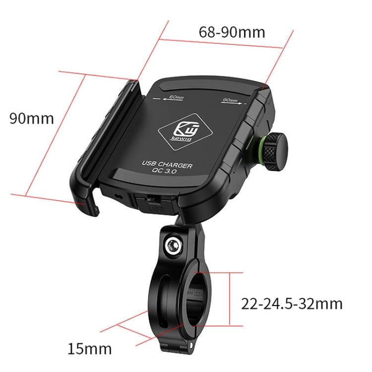 Supporto per cellulare da ciclismo per bicicletta Kewig M8S in alluminio per bicicletta