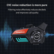 Auricolare Bluetooth impermeabile per casco da motociclista KUQIBAO con luce