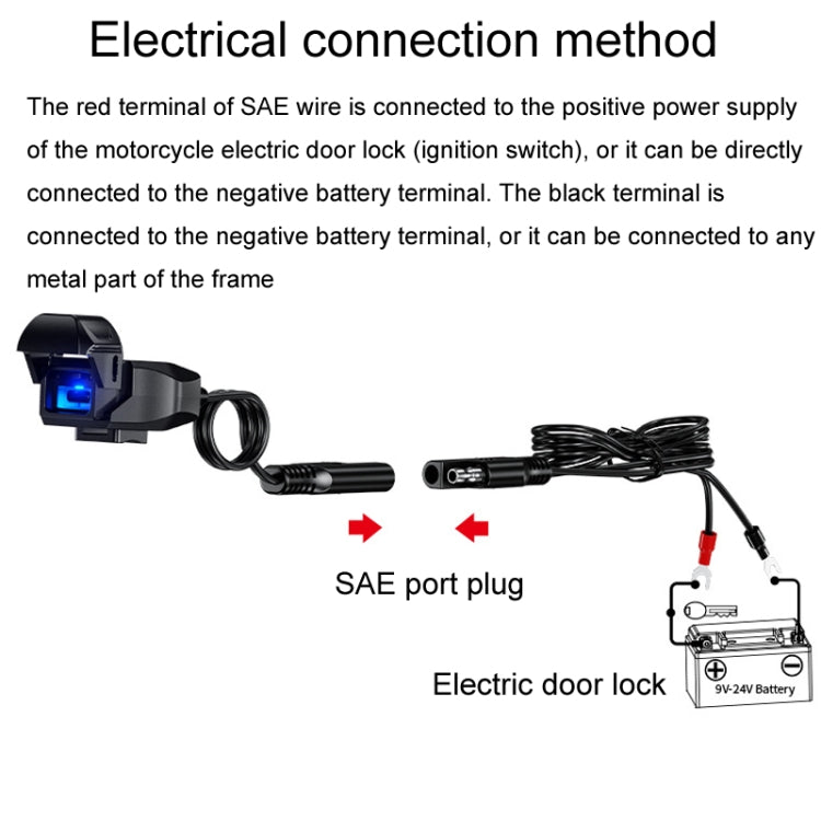 Caricabatterie per telefono per moto Kewig, supporto di ricarica USB impermeabile per ricarica rapida per guida all'aperto, B10-A
