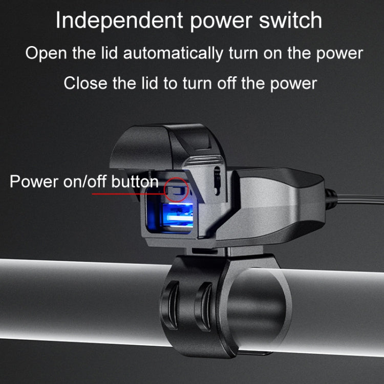 Caricabatterie per telefono per moto Kewig, supporto di ricarica USB impermeabile per ricarica rapida per guida all'aperto, B10-A