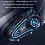 Casco motociclista KUQIBAO con auricolare Bluetooth K21