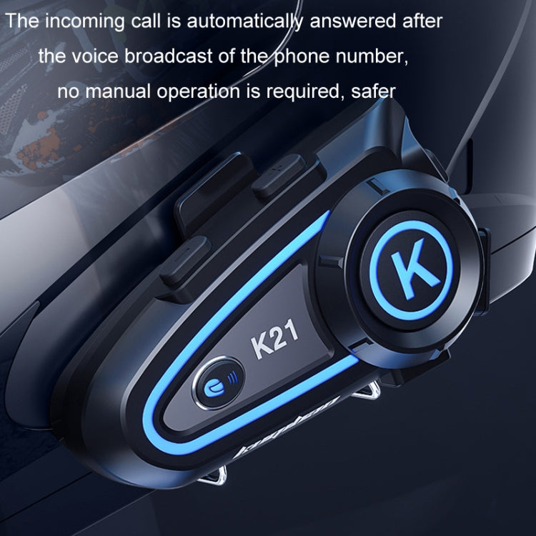 Casco motociclista KUQIBAO con auricolare Bluetooth K21
