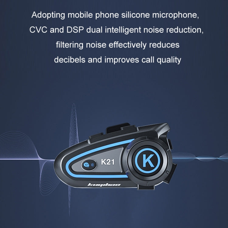 Casco motociclista KUQIBAO con auricolare Bluetooth K21