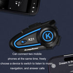 Casco motociclista KUQIBAO con auricolare Bluetooth K21