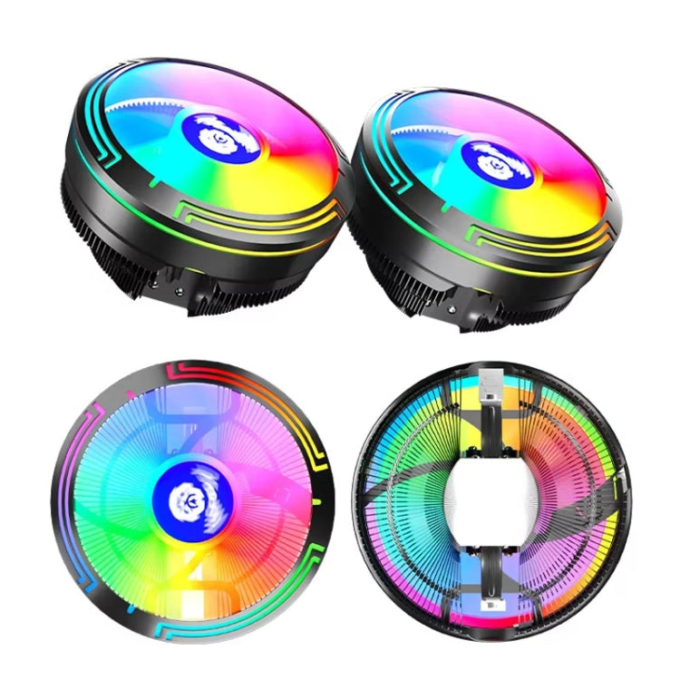 Ventola di raffreddamento per CPU da tavolo con raffreddamento a LED colorato a 4 pin, Ice Blade W120