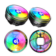 Ventola di raffreddamento per CPU da tavolo con raffreddamento a LED colorato a 4 pin, Ice Blade W120