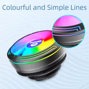 Ventola di raffreddamento per CPU da tavolo con raffreddamento a LED colorato a 4 pin, Ice Blade W120