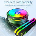 Ventola di raffreddamento per CPU da tavolo con raffreddamento a LED colorato a 4 pin, Ice Blade W120