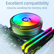 Ventola di raffreddamento per CPU da tavolo con raffreddamento a LED colorato a 4 pin, Ice Blade W120