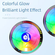 Ventola di raffreddamento per CPU da tavolo con raffreddamento a LED colorato a 4 pin, Ice Blade W120