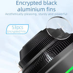 Ventola di raffreddamento per CPU da tavolo con raffreddamento a LED colorato a 4 pin, Ice Blade W120