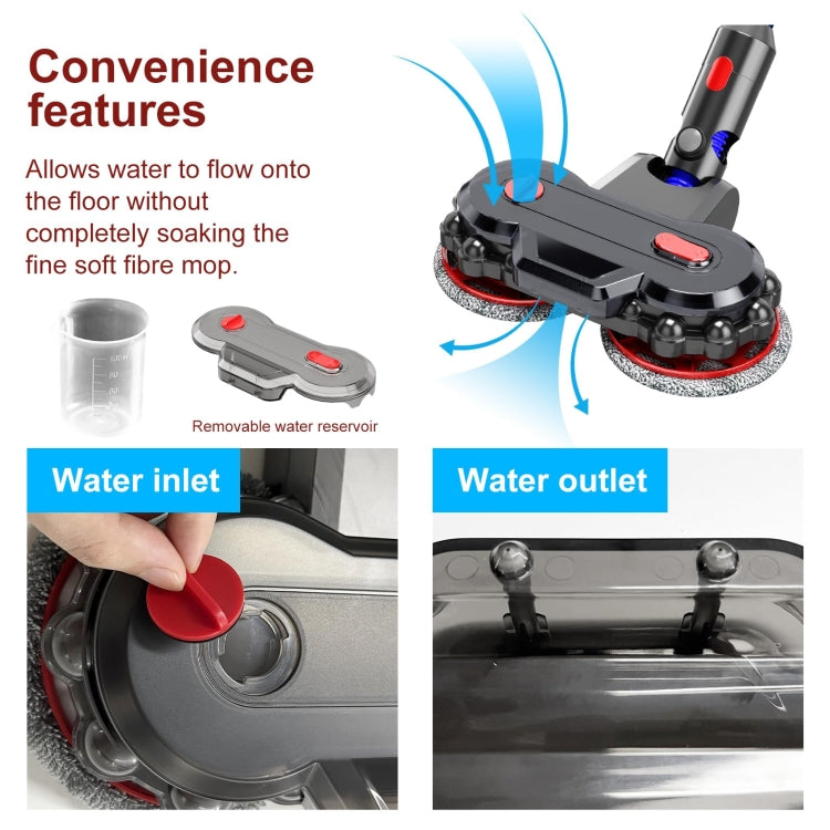 Testina aspirapolvere con mocio per Dyson V7-V15 e altri