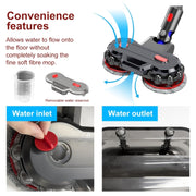Aspirapolvere elettrico con testa per mocio con serbatoio dell'acqua staccabile e 6 panni per mocio, For Dyson V7 / V8 / V10 / V11 / V15 / G5, For Dyson V6 / DC62, For Dyson V10 Slim / V12
