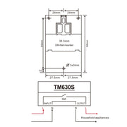 SINOTIMER TM630S-K 85-265V AC 30A Timer Interruttore 1 Secondo Intervallo Settimanale Relè Temporale Programmabile, 85-265V