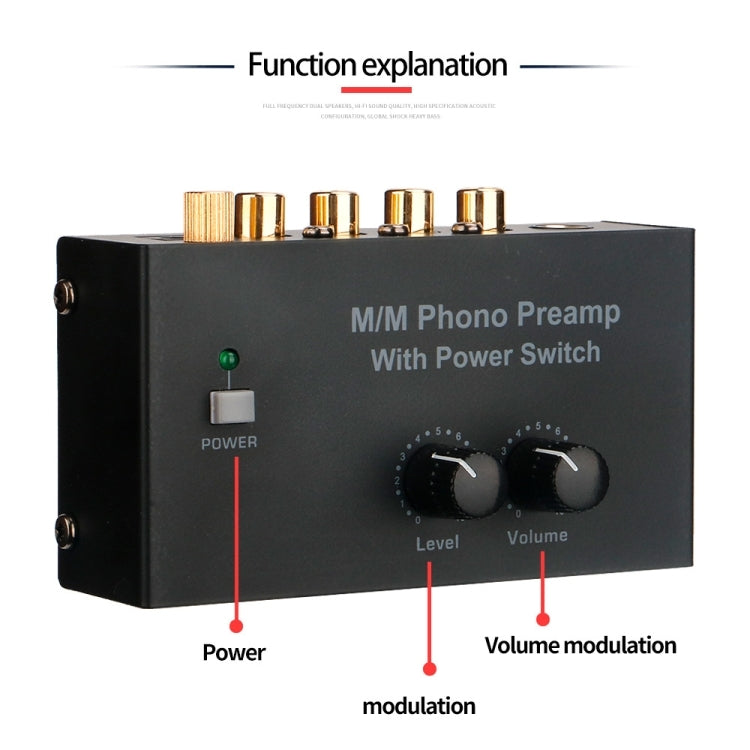 Preamplificatore per giradischi in vinile, spina UE, PP500 EU Plug