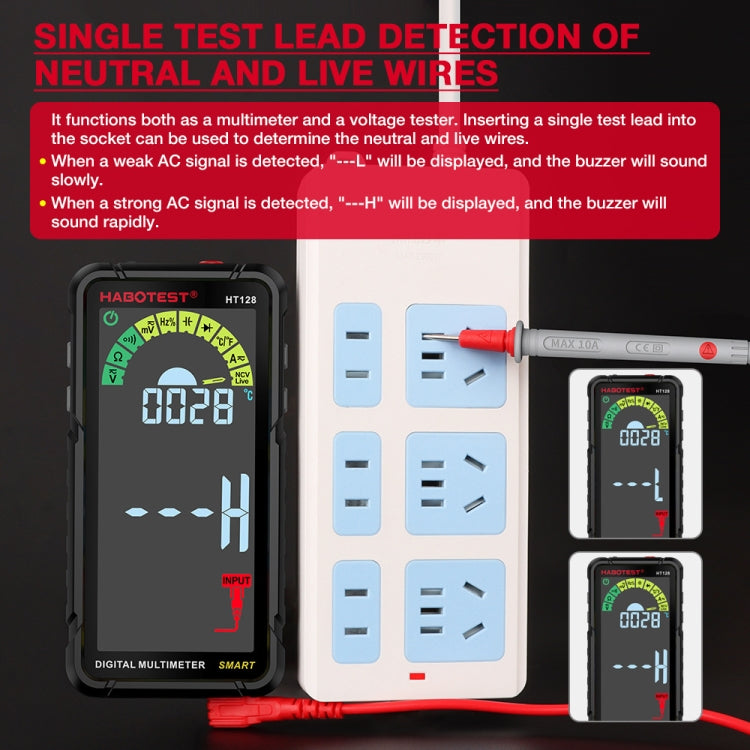 Multimetro digitale intelligente HABOTEST 600V 10A