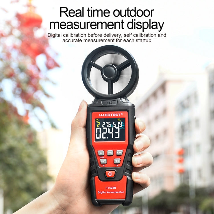 Anemometro digitale portatile HABOTEST HT625B con USB
