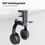 Supporto per cuffie con rotazione a 360 gradi con organizer per maniglia di gioco, TR-68