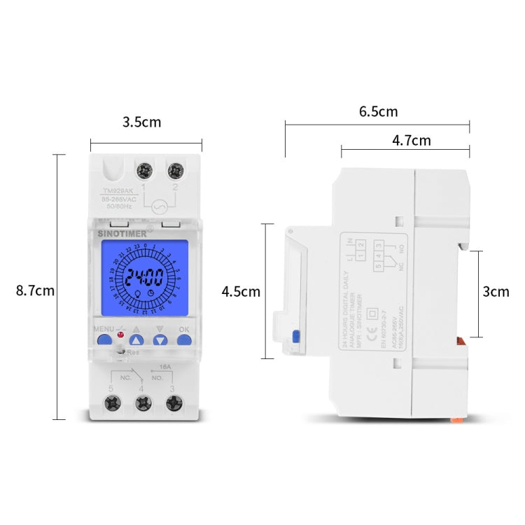 Interruttore temporizzatore digitale SINOTIMER TM929AKL 16A