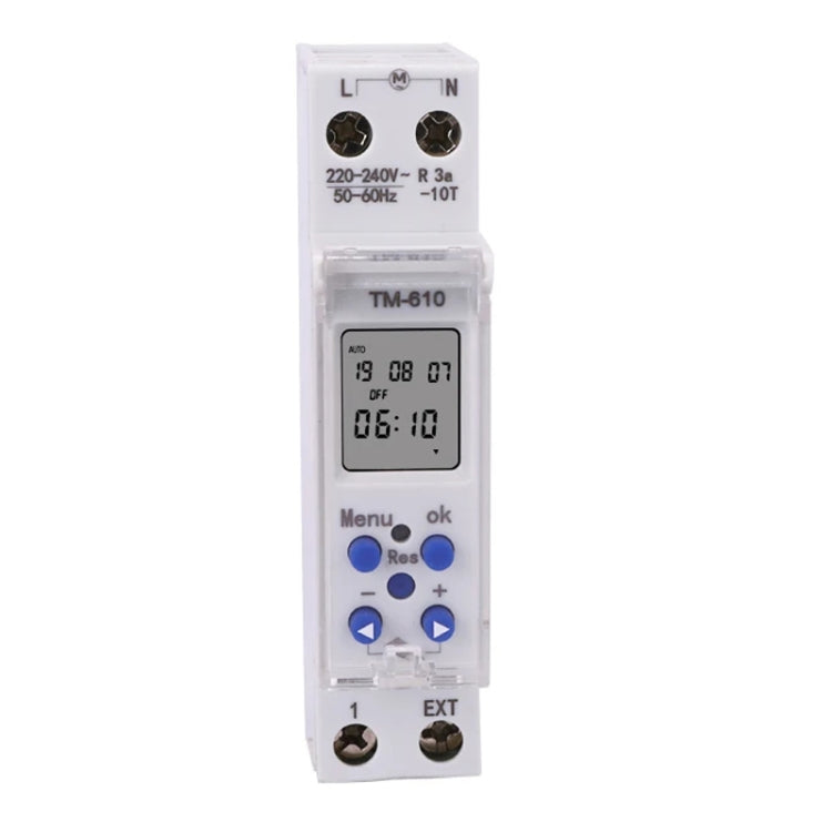 SINOTIMER TM610-2 220V 18mm Larghezza Interruttore Timer Digitale Programmabile Settimanale, TM610-2