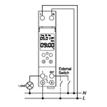 Timer digitale programmabile SINOTIMER TM610-2 220V 18mm